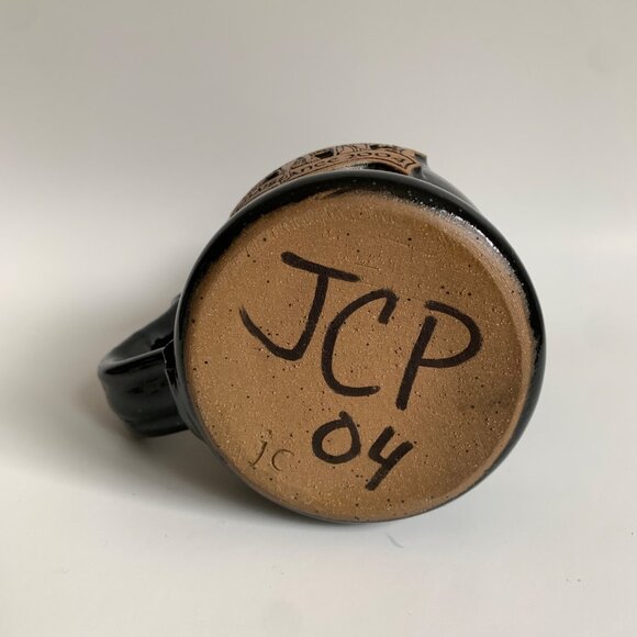 2004 Renaissance Festival Pewter Lidded Beer Stein Pottery Ceramic - Picture 6 of 7